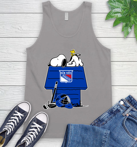 New York Rangers NHL Hockey Snoopy Woodstock The Peanuts Movie Tank Top 4