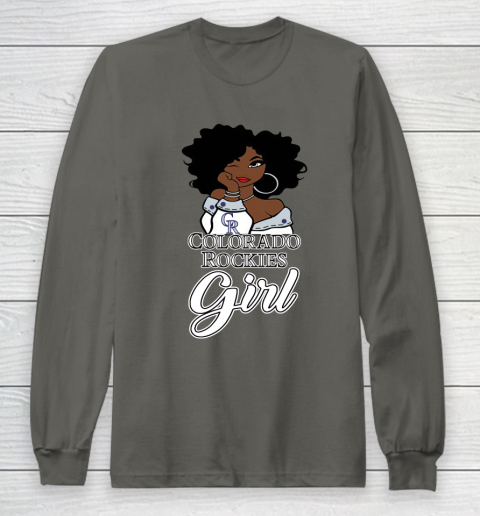 Colorado Rockiess Girl MLB Long Sleeve T-Shirt 8