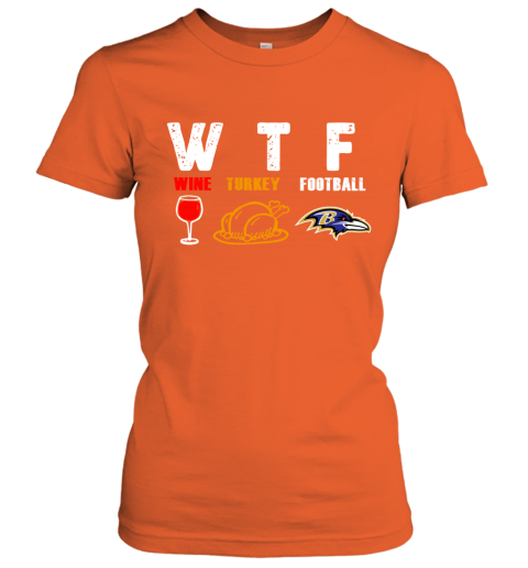 WTF Wine Turkey Football Dallas Cowboys Thanksgiving Women's V-Neck T-Shirt  