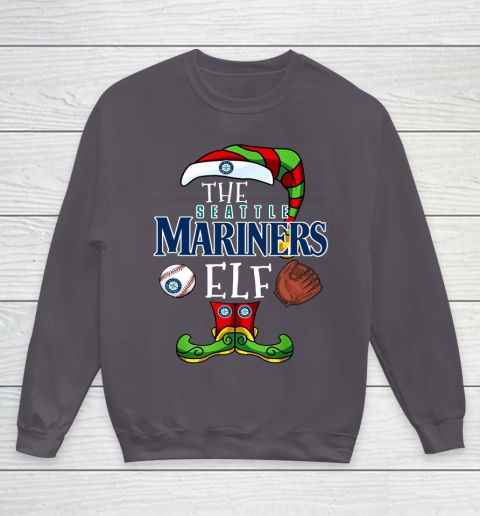 Seattle Mariners Christmas ELF Funny MLB Youth Sweatshirt 5