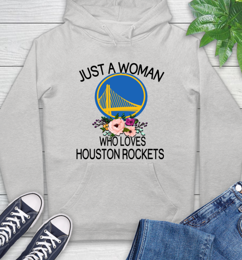 NBA Just A Woman Who Loves Houston Rockets Basketball Sports Hoodie