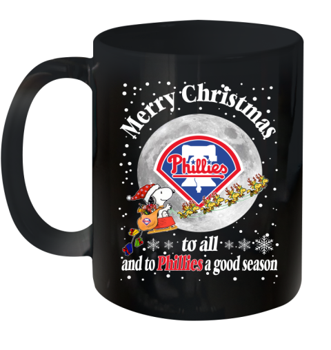 Philadelphia Phillies Merry Christmas To All And To Phillies A Good Season MLB Baseball Sports Ceramic Mug 11oz
