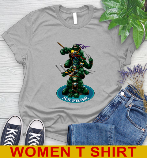 NFL Football Miami Dolphins Teenage Mutant Ninja Turtles Shirt Women's T-Shirt 5