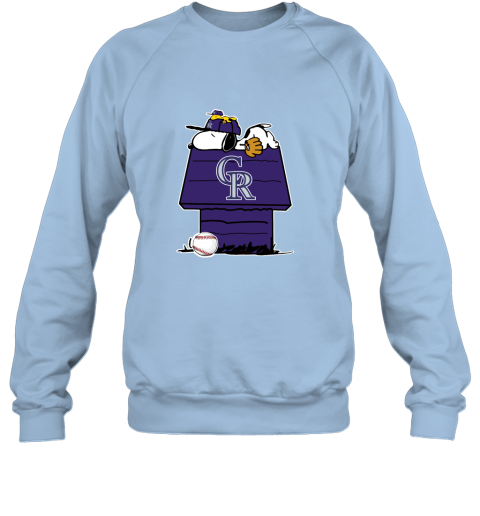 Colorado Rockies Snoopy And Woodstock Resting Together MLB Sweatshirt