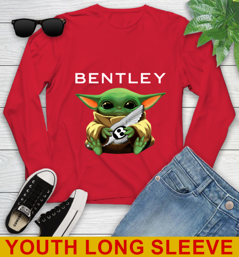 Star Wars Baby Yoda Hugs Bentley Car Shirt 127