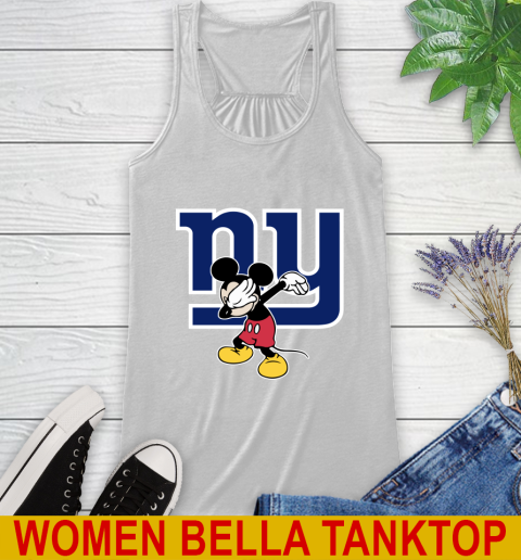 New York Giants NFL Football Dabbing Mickey Disney Sports Racerback Tank
