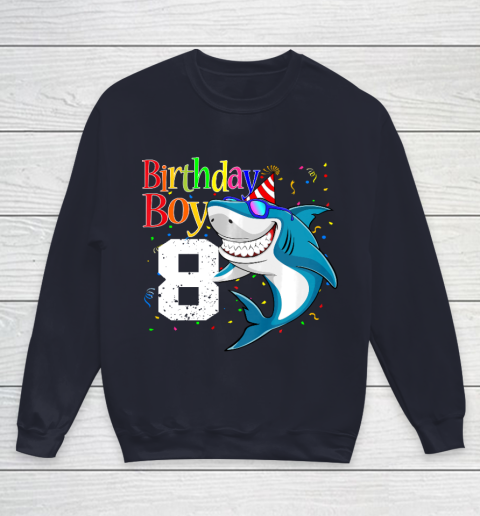 Kids 8th Birthday Boy Shark Shirts 8 Jaw Some Four Tees Boys 8 Years Old Youth Sweatshirt 2
