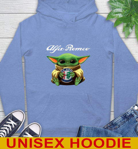 Star Wars Baby Yoda Hugs Alfa Romeo Car Shirt 23