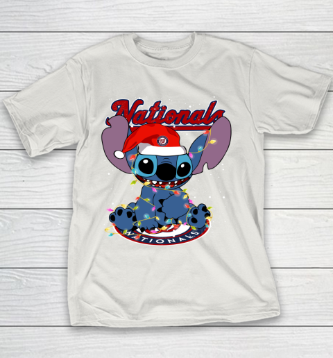 Washington Nationals MLB noel stitch Baseball Christmas Youth T-Shirt 8