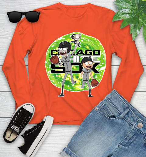 MLB Chicago White Sox Rick And Morty Baseball Sports Youth Long Sleeve 4