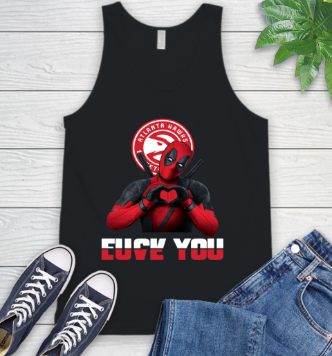 NBA Atlanta Hawks Deadpool Love You Fuck You Basketball Sports Tank Top