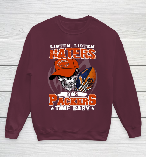 Listen Haters It is BEARS Time Baby NFL Youth Sweatshirt 4