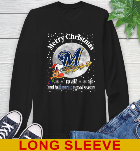 Milwaukee Brewers Merry Christmas To All And To Brewers A Good Season MLB Baseball Sports Long Sleeve T-Shirt
