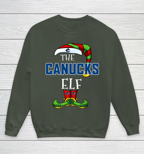 Vancouver Canucks Christmas ELF Funny NHL Youth Sweatshirt 8