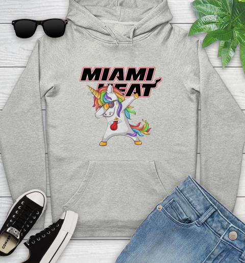 Miami Heat NBA Basketball Funny Unicorn Dabbing Sports Youth Hoodie
