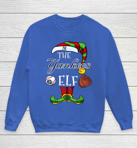 New York Yankees Christmas ELF Funny MLB Youth Sweatshirt 6