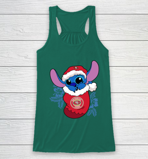 San Francisco 49ers Christmas Stitch In The Sock Funny Disney NFL Racerback Tank 6