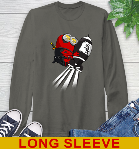 MLB Baseball Chicago White Sox Deadpool Minion Marvel Shirt Long Sleeve T-Shirt 10