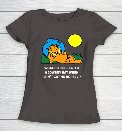 Garfield Cowboy When I Die I May Not Go To Heaven Garfield Women S T Shirt Tee For Sports