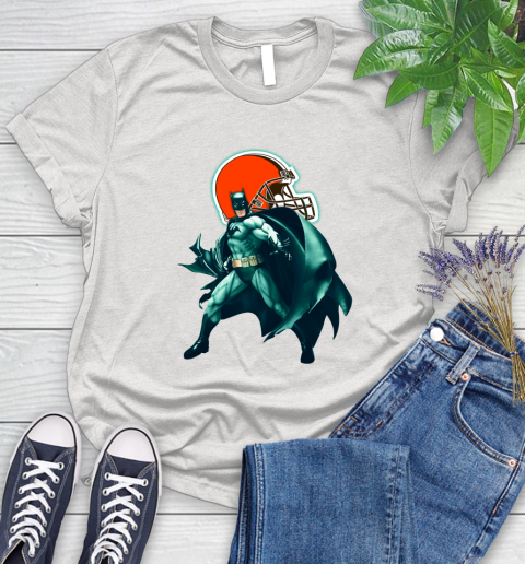 NFL Batman Football Sports Cleveland Browns Women's T-Shirt