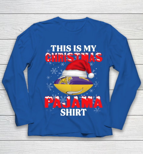 Minnesota Vikings This Is My Christmas Pajama Shirt NFL Youth Long Sleeve 7