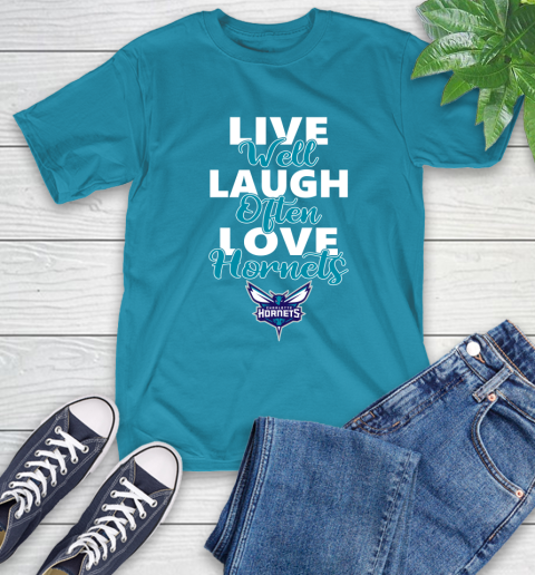 NBA Basketball Charlotte Hornets Live Well Laugh Often Love Shirt T-Shirt 10