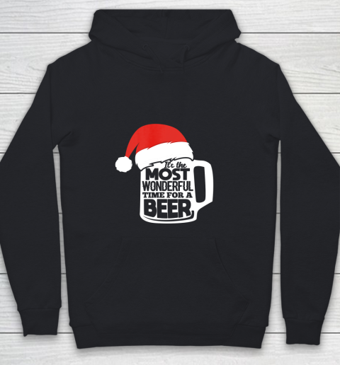 It s The Most Wonderful Time For A Beer Christmas Funny Xmas Youth Hoodie