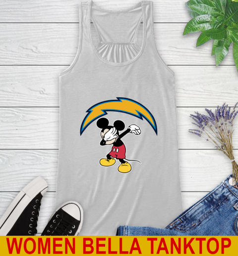 San Diego Chargers NFL Football Dabbing Mickey Disney Sports Racerback Tank