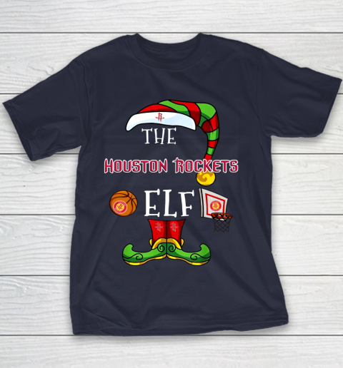 Houston Rockets Christmas ELF Funny NBA Youth T-Shirt 2