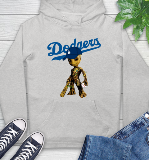 MLB Los Angeles Dodgers Groot Guardians Of The Galaxy Baseball Hoodie