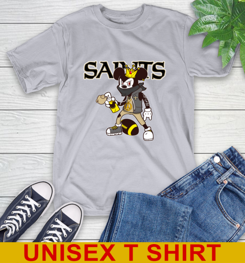 New Orleans Saints NFL Football Mickey Peace Sign Sports T-Shirt 6