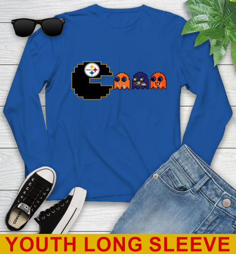 Pittsburgh Steelers NFL Football Pac Man Champion Youth Long Sleeve 10