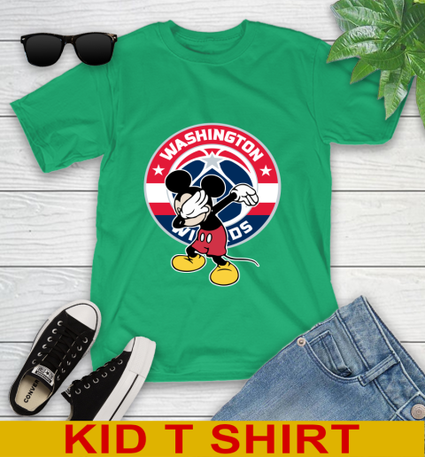 Washington Wizards NBA Basketball Dabbing Mickey Disney Sports Youth T-Shirt 6