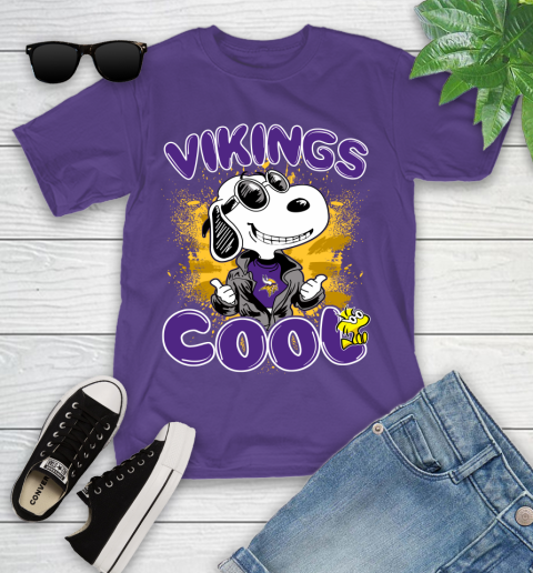 NFL Football Minnesota Vikings Cool Snoopy Shirt Youth T-Shirt 3