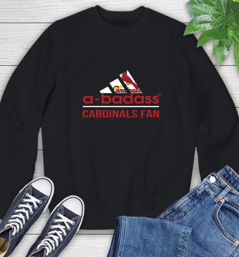 MLB A Badass St.Louis Cardinals Fan Adidas Baseball Sports Sweatshirt