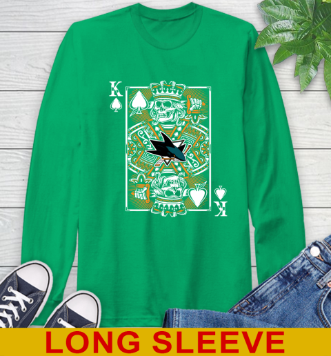 San Jose Sharks NHL Hockey The King Of Spades Death Cards Shirt Long Sleeve T-Shirt 8