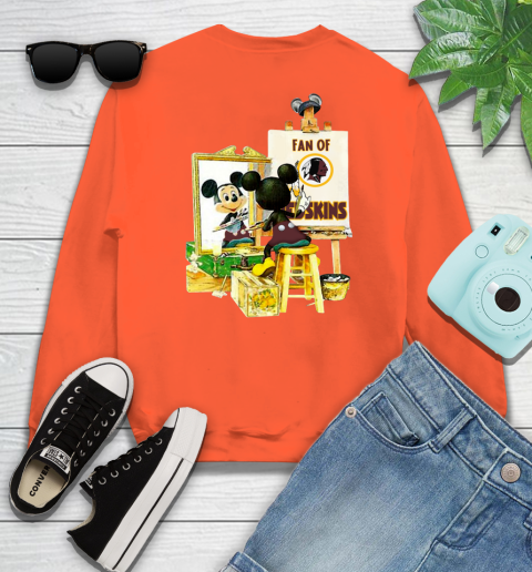 NFL Football Washington Redskins Mickey Drawing Shirt 27