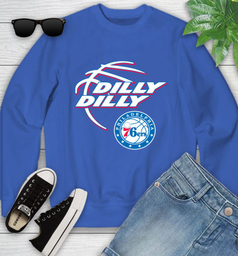 NBA Philadelphia 76ers Dilly Dilly Basketball Sports Youth Sweatshirt 8