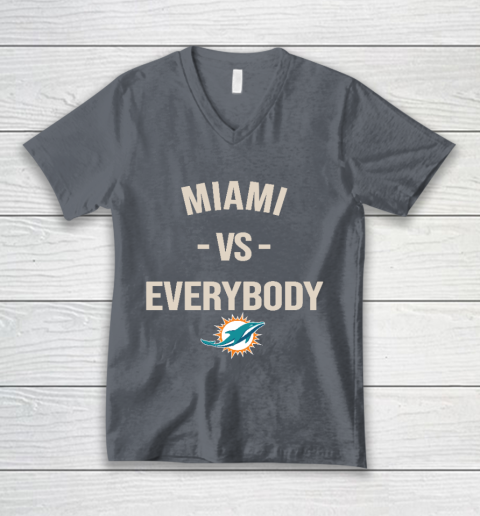 Miami Dolphins Vs Everybody V-Neck T-Shirt 4