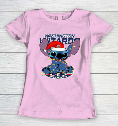 Washington Wizards NBA noel stitch Basketball Christmas Women's T-Shirt 6