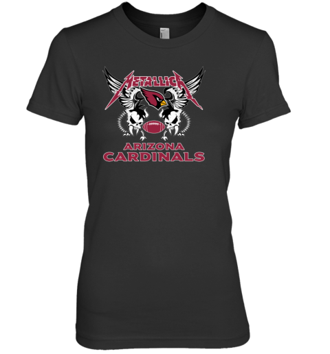 Arizona Cardinals Metallica Heavy Metal Football Premium Women's T-Shirt
