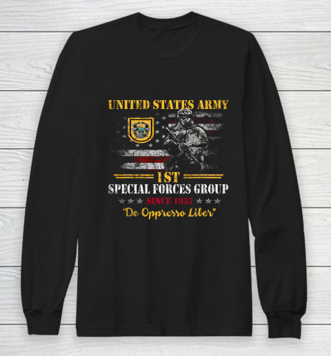 Veteran Shirt 1st Special Forces Group Veteran 1st SFG Shirt 4th of July Long Sleeve T-Shirt