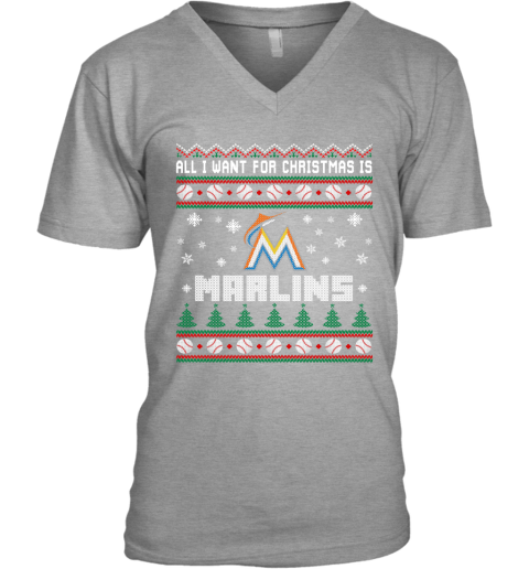 Miami Marlins Even Santa Claus Cheers For Christmas MLB Women's T-Shirt