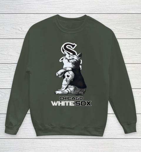 MLB Baseball My Cat Loves Chicago White Sox Youth Sweatshirt 8