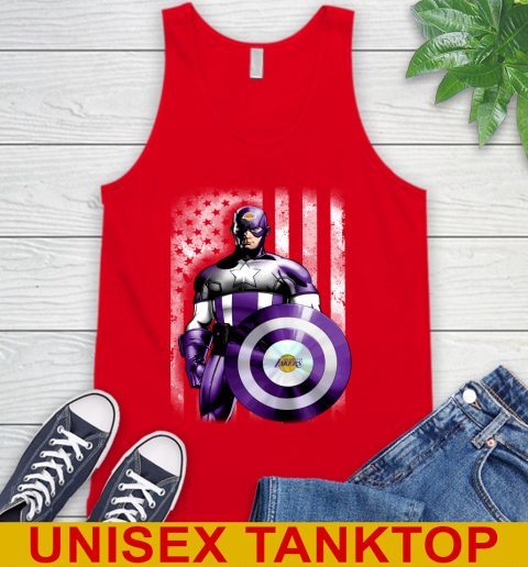 Los Angeles Lakers NBA Basketball Captain America Marvel Avengers American Flag Shirt Tank Top 6 Los Angeles Lakers NBA Basketball Captain America Marvel Avengers American Flag Shirt Tank Top - Image 6