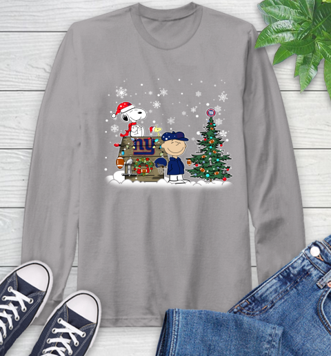 NFL New York Giants Snoopy Charlie Brown Christmas Football Super Bowl Sports Long Sleeve T-Shirt 6