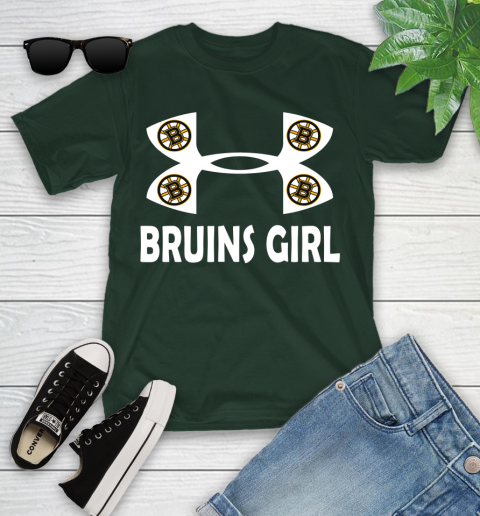 NHL Boston Bruins Girl Under Armour Hockey Sports Youth T-Shirt 5