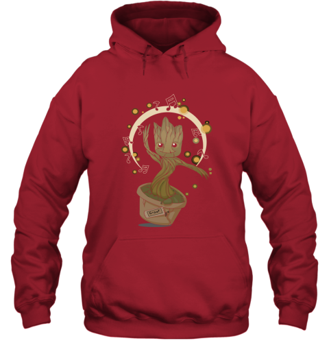 rr4n baby groot dancing to music guardians of the galaxy shirts hoodie 23 front red