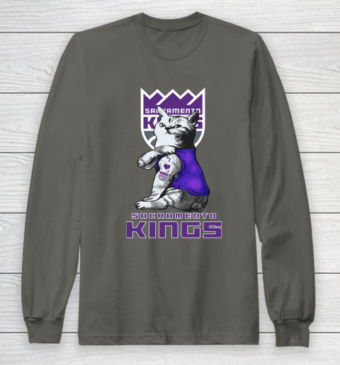 NBA Basketball My Cat Loves Sacramento Kings Long Sleeve T-Shirt 5