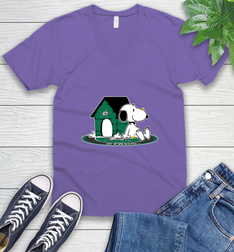 Nhl Hockey Dallas Stars Snoopy The Peanuts Movie Shirt V Neck T Shirt Itees Global